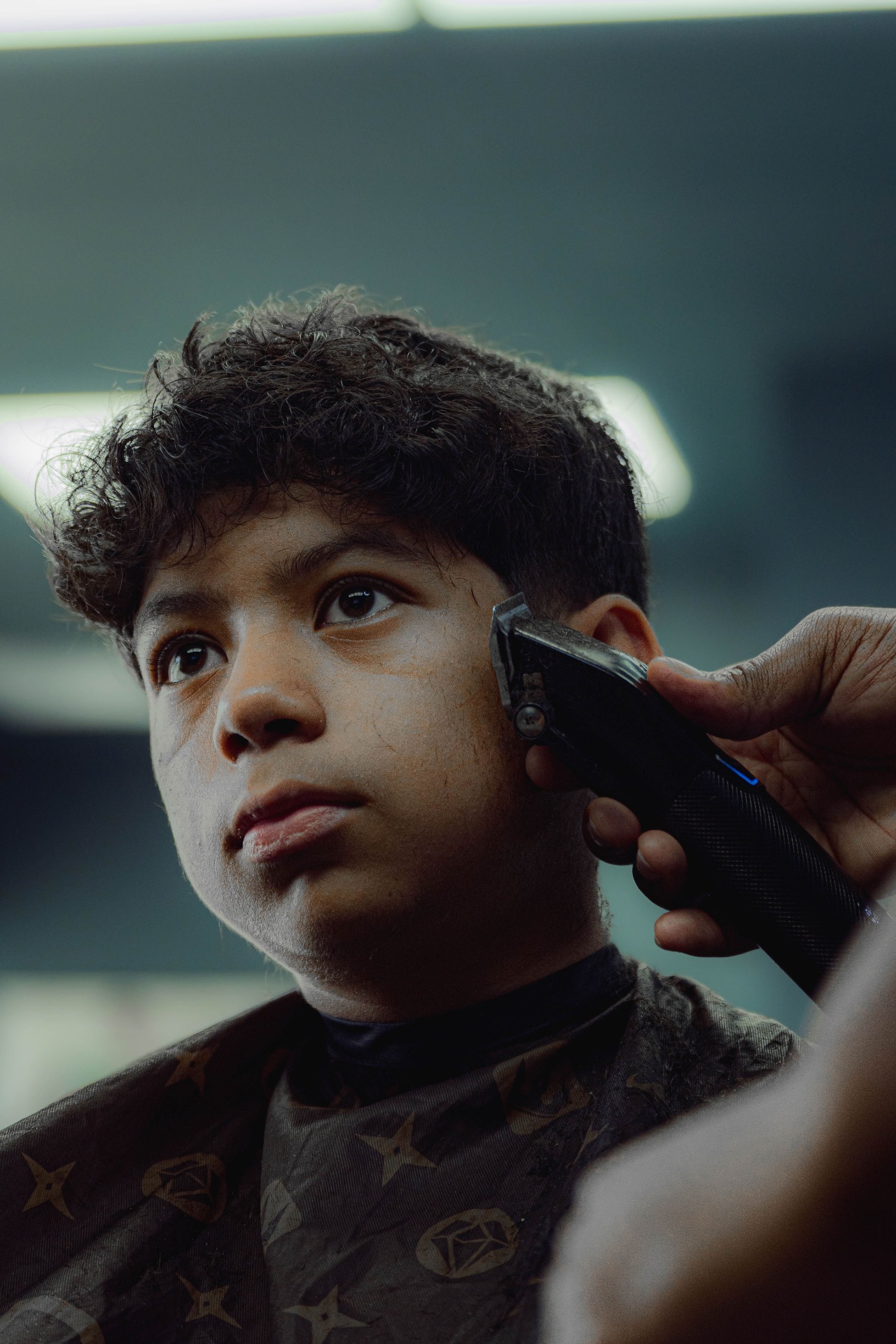Kid getting his cut