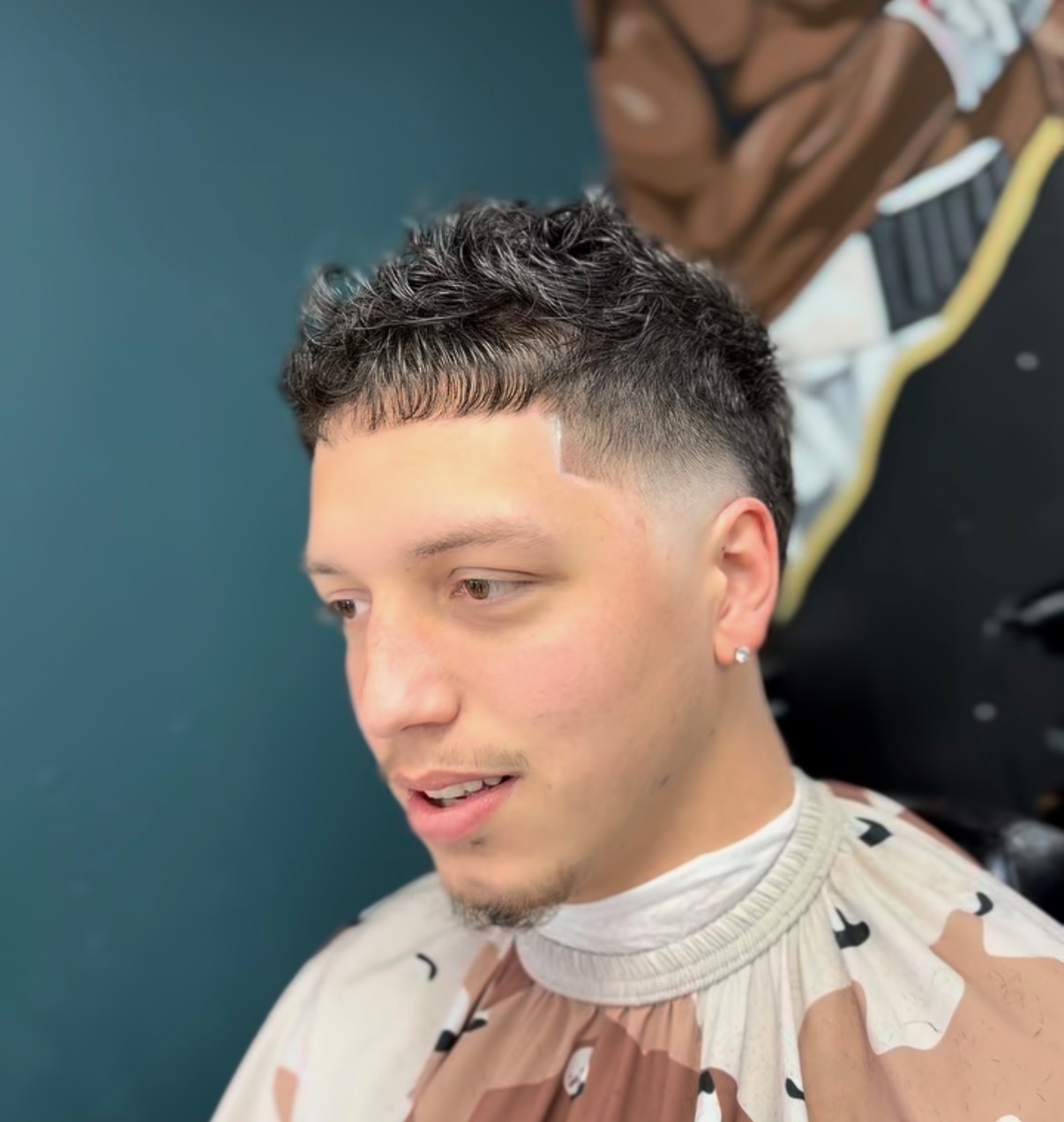 Textured crop with a clean low fade