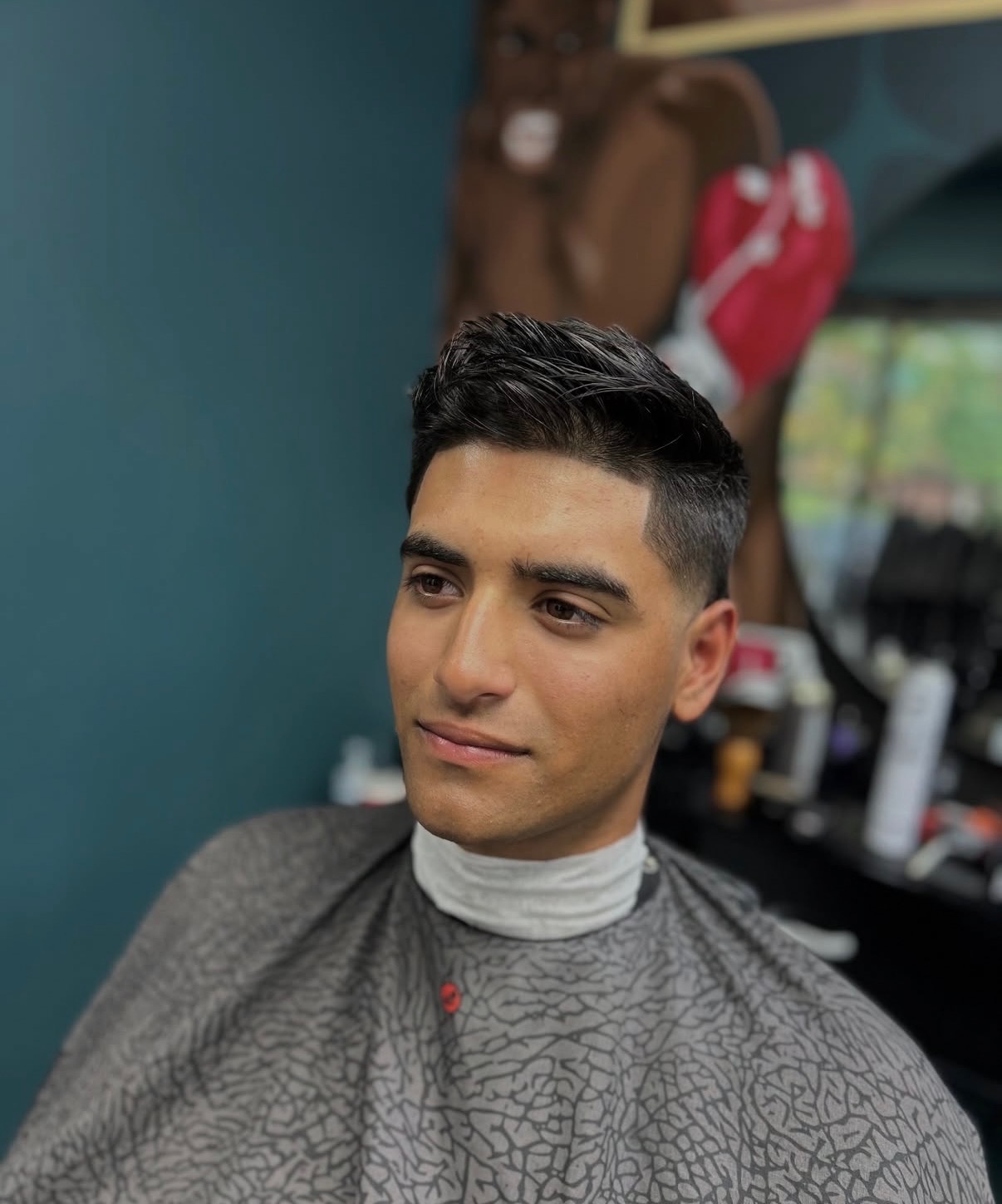Classic side part with a skin fade